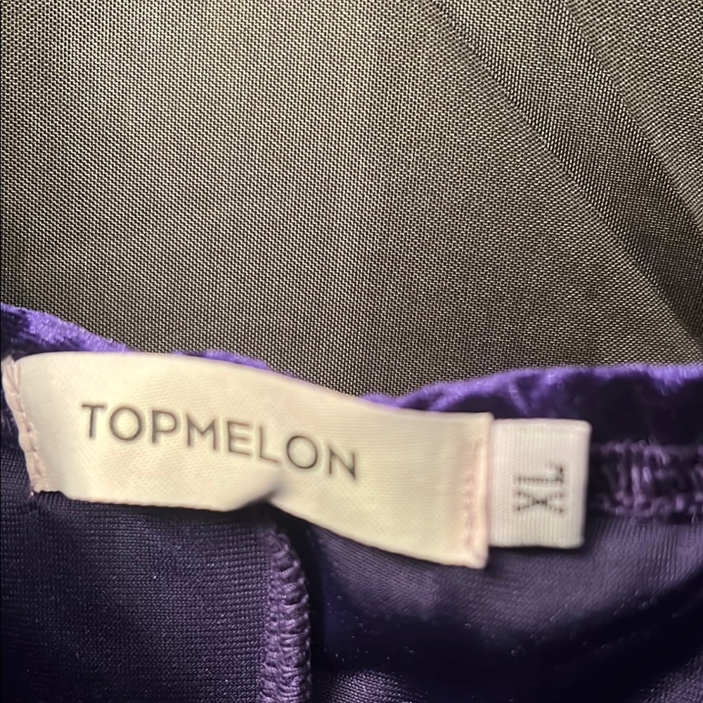 Purple Velvet Slip Dress with Black Lace Trim - Picture 5 of 6